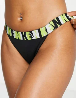 Nike Swimming Logo Tape Banded Bikini Bottom In Black For Women -Nike Fashion Sales 202432742 4
