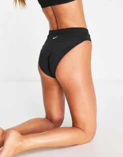 Nike Swimming Essentials High Waist Bikini Bottoms In Black For Women -Nike Fashion Sales 202537421 3