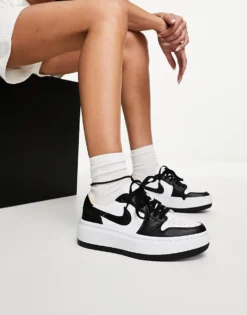 Air Jordan 1 Elevate Low Trainers In Black And White For Women