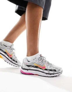Nike P-6000 Unisex Trainers In White And Laser Pink For Women