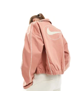 Nike Woven Track Jacket In Terra Blush For Women Orange