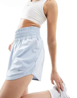 Nike Training Nike One Training Dri-Fit Ultra High Rise 3 Inch Shorts In Light Blue For Women