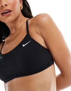 Nike Swimming Essential Racerback Bikini Set In Black For Women -Nike Fashion Sales 205897124 4