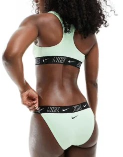 Nike Swimming Fusion Logo Tape Banded Bikini Bottoms In Vapor Green For Women -Nike Fashion Sales 205897258 4