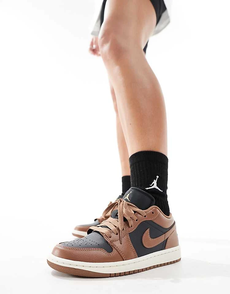 Air Jordan 1 Low Trainers In Brown And Black For Women 6 Air Jordan 1 Low Trainers In Brown And Black For Women - Image 6