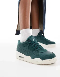 Air Jordan 4 RM Trainers In Off White And Green For Women Ivory