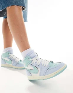 Air Jordan 1 Mid Method Make Trainers In Blue For Women Mid Blue