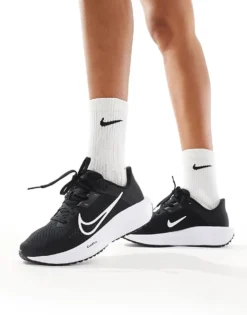 Nike Running Quest 6 Trainers In Black And White For Women