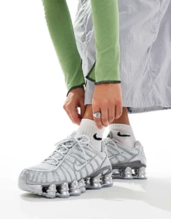 Nike Shox TL Trainers In Pure Platinum For Women White