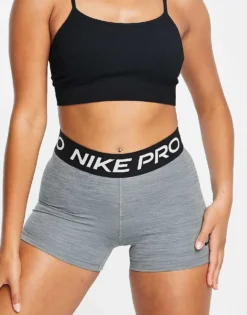 Nike Training Nike Pro Training 3in Shorts In Grey For Women